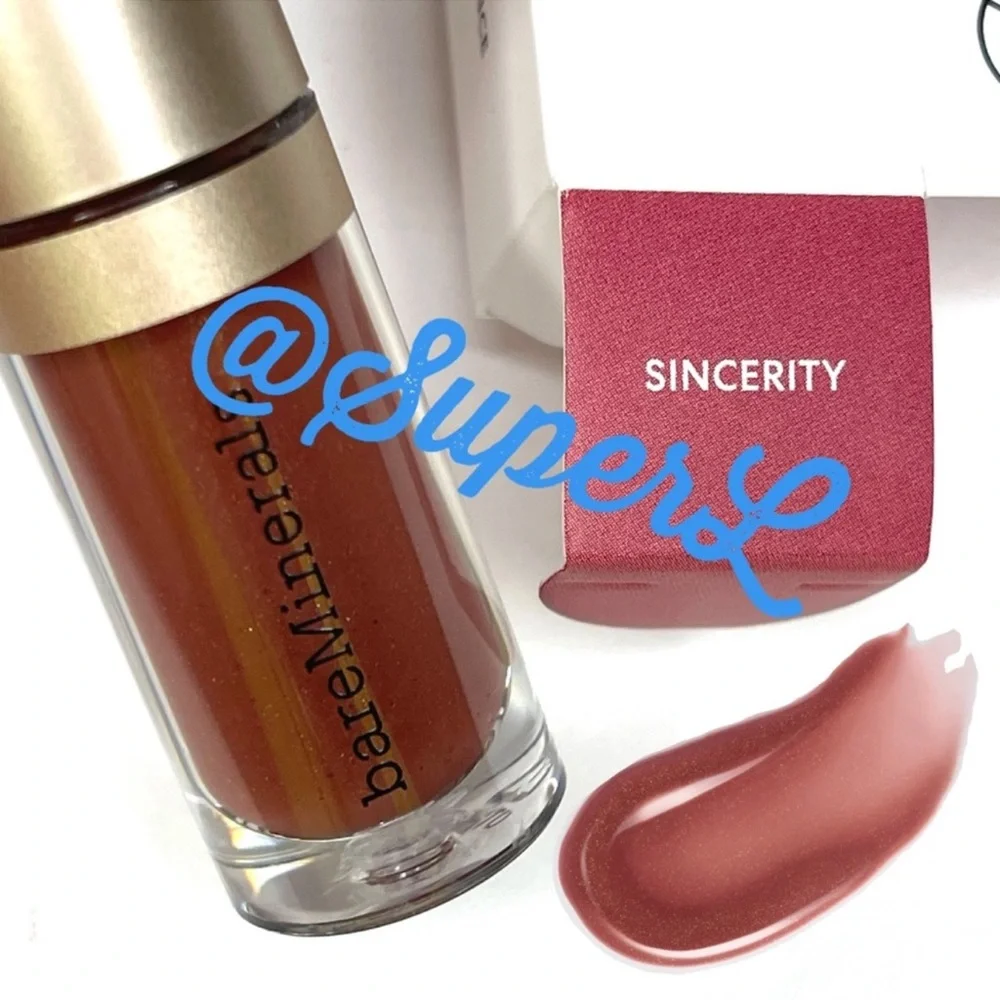 5/$15 NEW bareMinerals Sincerity Lip Gloss Lipgloss Balm Sincerity Rosewood